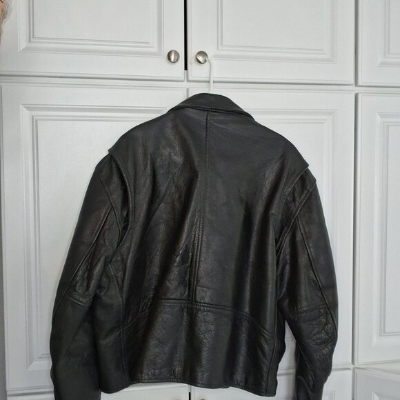FMS Lined Black Men's Leather Jacket - Picture 6 of 7